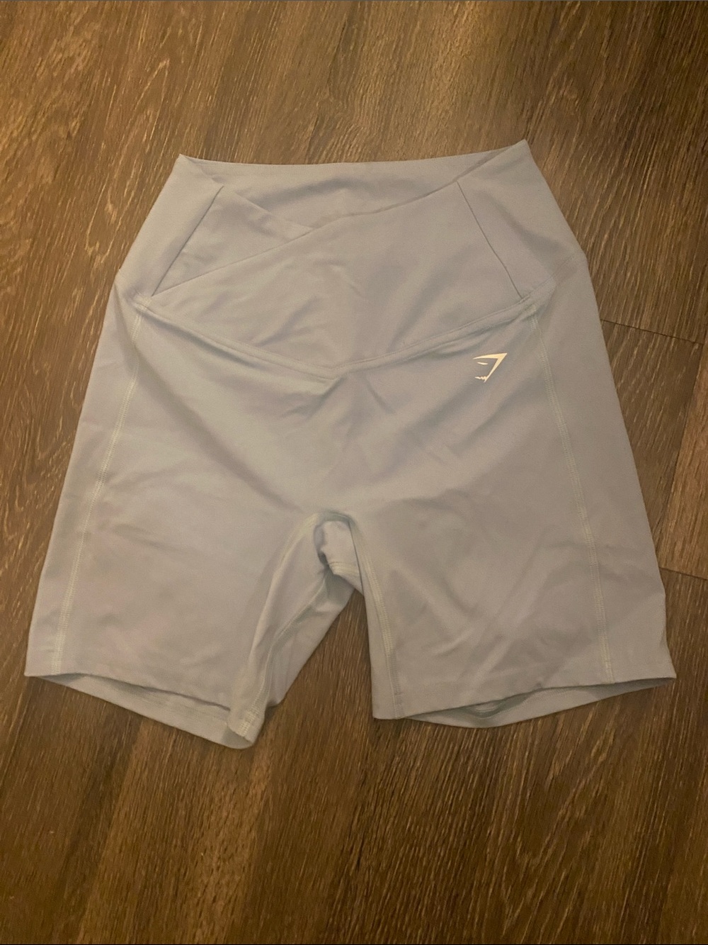 Gymshark Light Blue High-Waist Bike Shorts